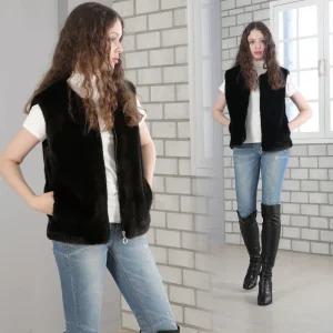 라운드57 FAUX FUR 밍크베스트