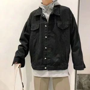 [라일리의류] Rly 오버핏 데님자켓 남성용 캐주얼 청자켓