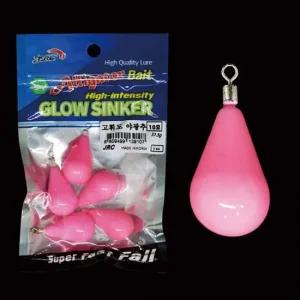 야광봉돌 핑크 고휘도야광추 물방울형 엘리게이터