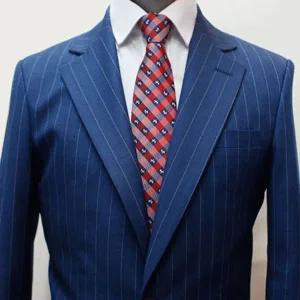 고품질 젠틀타이 레드 강아지 체크 자동넥타이 (폭8.5cm) 니트넥타이 (WE704E6)