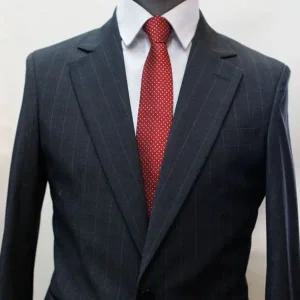고품질 젠틀타이 레드 미니 도트 자동넥타이 (폭6.5cm) 니트넥타이 (WE704DB)