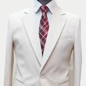 고품질 젠틀타이 와인핑크 체크 자동넥타이 (폭8.5cm) 니트넥타이 (WE705A2)
