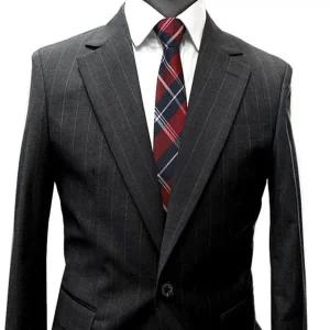 고품질 젠틀타이 와인네이비 체크 자동넥타이 (폭6.8cm) 니트넥타이 (WE70590)