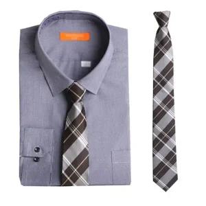 고품질 젠틀타이 브라운 체크 자동넥타이 (폭6.5cm) 니트넥타이 (WE70591)