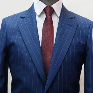 고품질 젠틀타이 와인 도트 큐빅 자동넥타이 (폭5.5cm) 니트넥타이 (WE705A7)