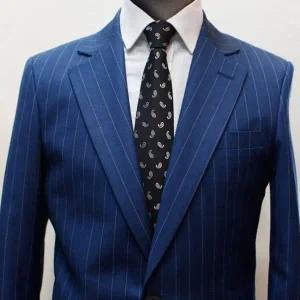 고품질 젠틀타이 블랙 페이즐리 자동넥타이 (폭8.5cm) 니트넥타이 (WE704E3)