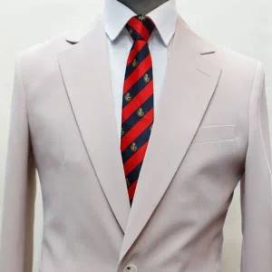 고품질 젠틀타이 레드네이비 사선 자동넥타이 (폭5.5cm) 니트넥타이 (WE704CB)