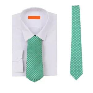 고품질 젠틀타이 그린 플라워 도트 수동넥타이 (폭8.5cm) 니트넥타이 (WE705FE)