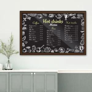 블랙보드 대형 60x90cm 자석부착 원목 우드프레임 보드판 흑칠판 메뉴