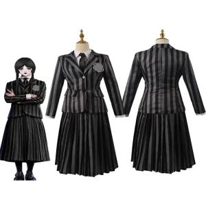 오네어 웬즈데이의상 교복 코스프레 고딕 원피스 귀족 파티 코스튬 졸사