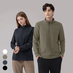 에버라스트 하프 집업 티셔츠 남여공용 소프트 기모