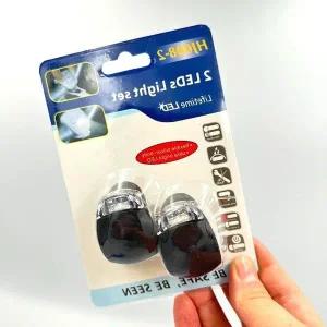 고품질 자전거 라이트 안전등 LED 2개 세트 블랙 자전거후미등 (WE83AF3)