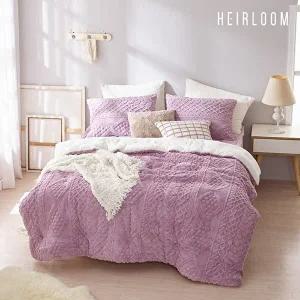 [에어룸][Q]수면온감 니트 극세사 침구 세트(이불1+패드1+베개커버2)