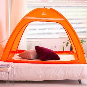 겨울 양문형 원터치 난방 텐트 외풍 차단 온도 유지 방안 거실 수면 1인용 패밀리 특대형