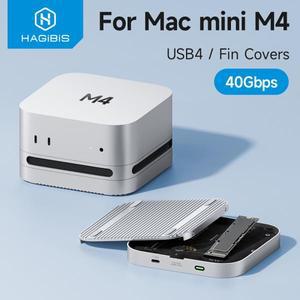 Hagibis USB4 하드 드라이브 인클로저 Thunderbolt 5/4 외부 SSD와 호환되  mini Pro용 40Gbps M.2 NVMe 케