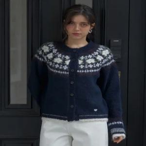 [메종르하르]Eila flower knit cardigan 3color