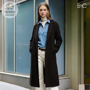 [ENC] 테일러드카라 스티치롱코트 (ENJH24T02W)
