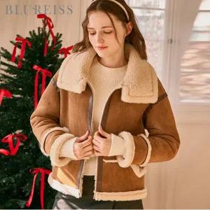 [블루레이스] 플리스 배색 무스탕 점퍼_B5W1JP1491