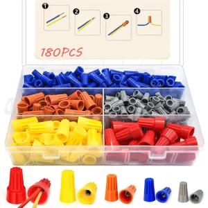 용품 다채로운 P 분류 연결스프링 와이어 커넥터 180 캡 터미널트 나사 인서트 너트 키트