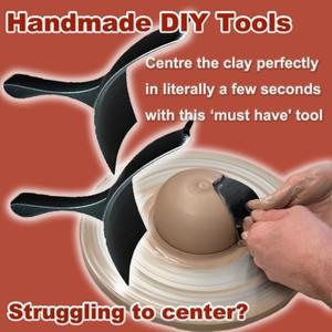 1/2피스 Pottery Centering Tool - Kiln For At Home Clay Aid Wheel Throwing