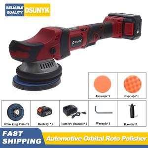 충전식 무선 전기 자동차 광택기 듀얼 액션 15mm 궤도 가변 속도 연마기 디테일링 왁스 광택제