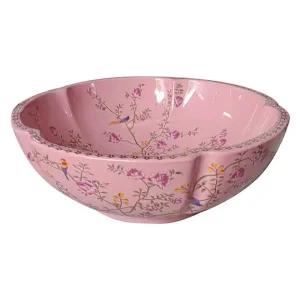 꽃 세면대 플라워 데코 욕실 고급 수조 대야 세라믹