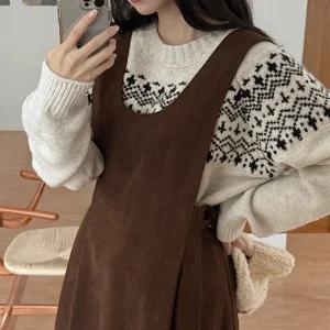 [제작] 무아비 코듀로이 뷔스티에 원피스 84672 빅사이즈 여성의류