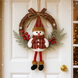 TLB 크리스마스 리얼우드 미니 리스 가랜드 벽장식