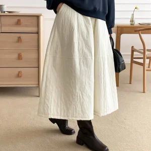 엘리즈데이 블링패딩스커트 롱스커트 패딩스커트 겨울스커트