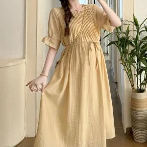 맘콩 원피스임부복 가벼운임산부 임산부옷 여름임산 여름임 임부 하객룩 임산부 키작녀임 빅사이즈임