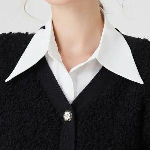 여자 빅 카라 니트 맨투맨 스웨터 이너 페이크 넥카라 옷카라 셔츠 케이프 목폴라티 터틀