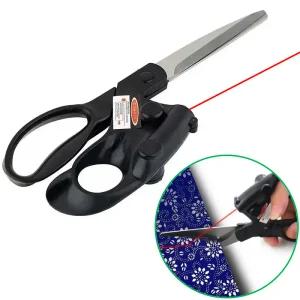 레이저가위 봉제 가위 안내선 적외선 재단 원단 정밀 가이드 배터리포함 수선 공예 펠트