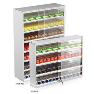 알루미늄 잠금장치 담배진열장 5층 마트 강화유리 6열