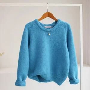 [잇수다] 센틀스 컬러 램스울 루즈핏 라운드 니트