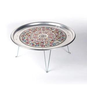 옛날 접이식 양은밥상 2호 50cm 왕대 양은발상 오봉