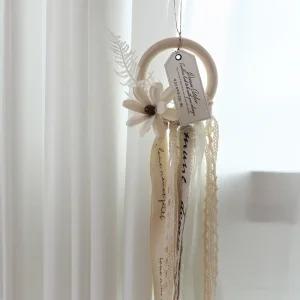 따뜻한 우드링 리본 드림캐쳐