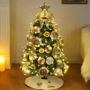 90트리 풀세트 금색 장식 크리스마스트리세트 일반 전구
