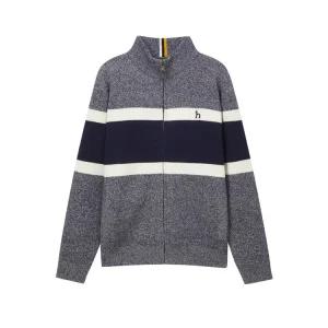 [헤지스]헤지스 멜란지네이비 울 컬러블럭 방풍 집업 HZSW4D331N2