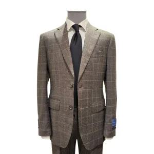 [롯데백화점]킨록 수입원단 구아벨로 브라운 윈도우체크 정장세트 [ LLS1405 LC ]