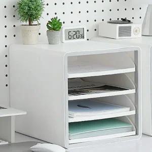 멀티 서류 트레이 오픈형 4단 데스크 a4 서류 트레이 사무실 정리함 데스크탑 수납함 파일 용품 문구