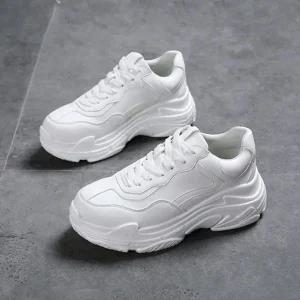 키작녀 5CM 신발 굽높이 어글리슈즈 화이트