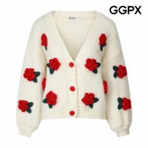 [GGPX] 폼폼 플라워 니트 가디건 (GP9KG009F)