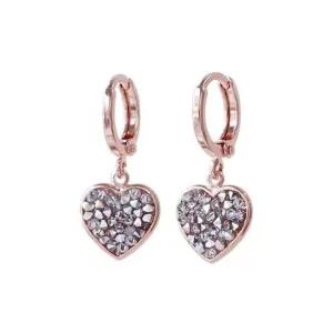 E348 화이트 오스트리아 크리스탈 귀걸이(로즈골드) 여자귀걸이 귀걸이추천 학생귀걸이 모임 여자선물