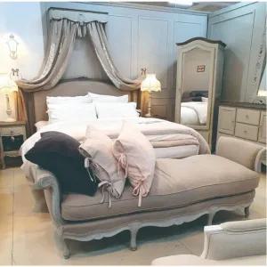 메종드다채로움 DCRO1720 노블레스 린넨 엔틱 킹침대 프레임