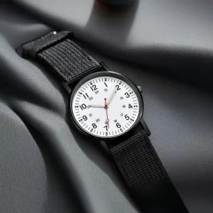 샘스 아날로그 슬림 나토 밴드 저소음 손목 시계 기념품 학생 시험 수능 메탈 패션 군인 간호사 데일리워치