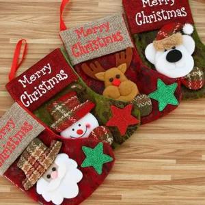 크리스마스 미니 트리 장식 양말주머니 데코/트리/오너먼트/장식용/산타/선물용/대형/양말/주머니