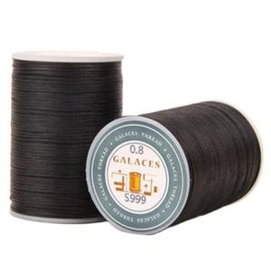 가죽 재봉용 플랫 왁스 실  멀티 컬러 재봉실  폴리에스터 코드  핸드 스티칭 DIY 용품  90 미터  0.8mm