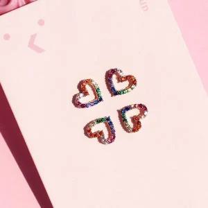 [콩심팥심]오버 더 레인보우 하트 아웃컨츠 별존 피어싱
