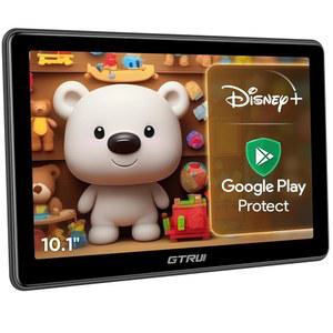 WiFi 및 블루투스, IPS 터치 스크린 비디오 플레이어, 지원 전화 제어 미러 링크/HDMI/RCA 2G+32GB를 지원하는 뒷좌석용 GTRUI 10.1인치 4K 안드로이드 14 휴대용 자동차 TV 헤드레스트 모니터 태블릿