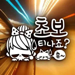 초보 티나죠 휴 초보운전스티커-반사